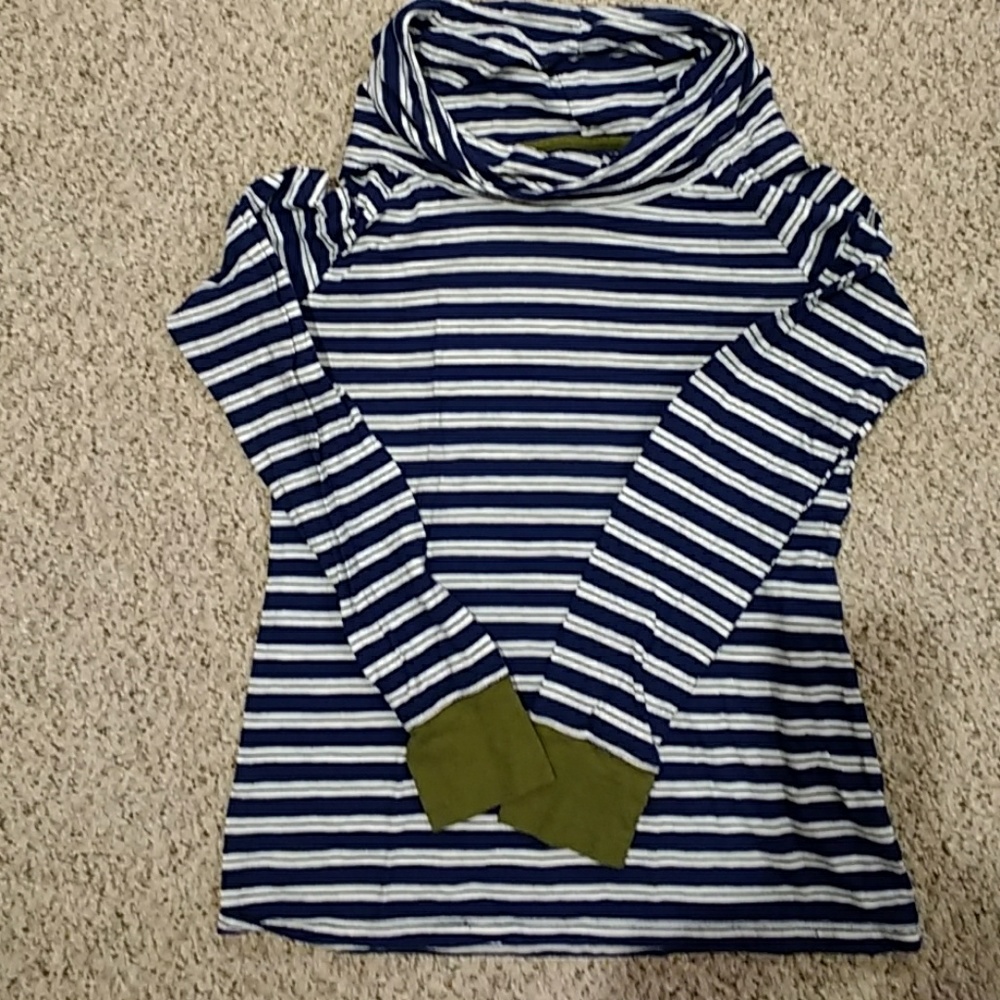 Horny toad cowl neck cotton long sleeve tee